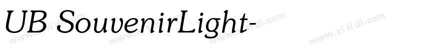 UB SouvenirLight字体转换